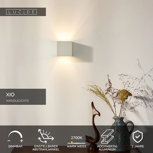 Lucide XIO - Wandleuchte - LED Dim. - G9 - 1x4W 2700K - Einstellbarer Abstrahlwinkel - Weiß - USP